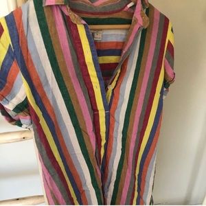 Jcrew striped Shirt dress. So comfortable!